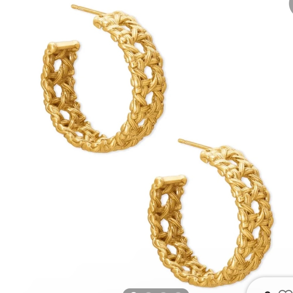 Kendra Scott Natalie Hoops in Vintage Gold